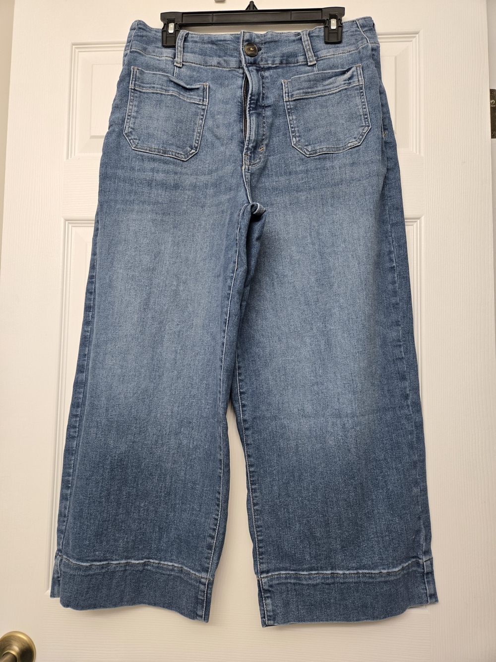 a.n.a Wide-Leg Crop Jeans - Light Blue